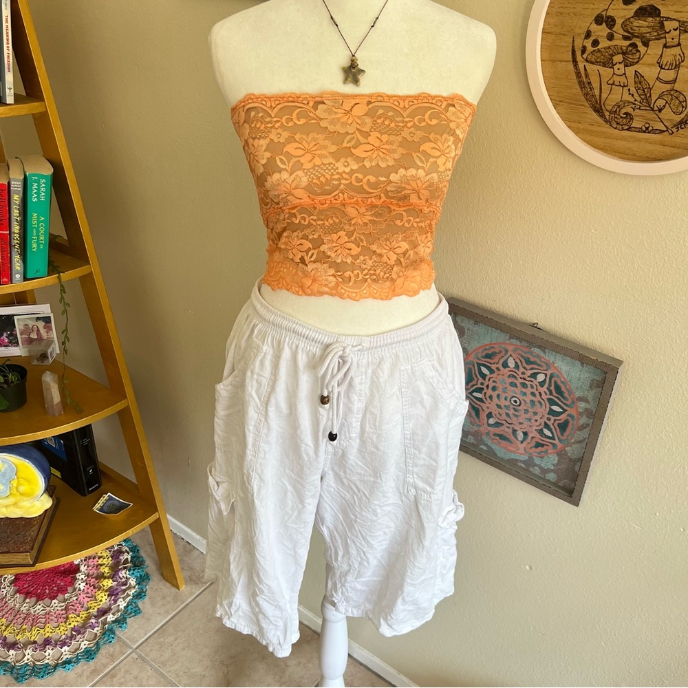 white boho shorts 🤍